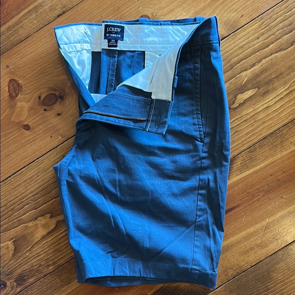J. Crew Blue Flat Front Men's Shorts